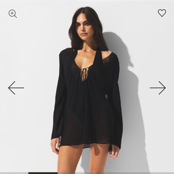 SKIMS Sheer Cover-Up Mini Dress Size XL- NWT - Picture 2 of 5